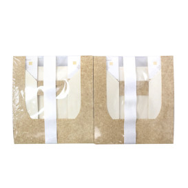 Rechteckige Verpackungen für Bäckereien PackiPack Vision Kraft 19x15x6cm (X Stück)