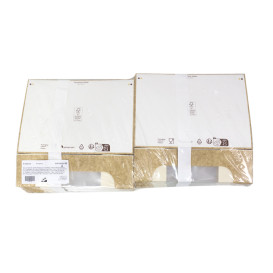 Rechteckige Verpackungen für Bäckereien PackiPack Vision Kraft 25x18x7cm (50 Stück)