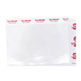 Wiederverwendbarer Beutel aus PE-Paper mit Haftklebeverschluss Sacofresh Rot 30x36cm (100 Stück)