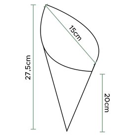 Spitztüten Pergament Fettabweisend Kraft 27,5cm 250gr (100 Stück)