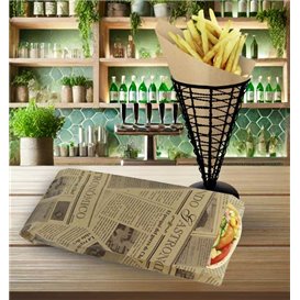 Papierbeutel für Baguette Kraft Times 12+2x26cm (100 Stück)