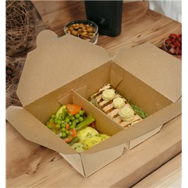 SnackBox Amerikanische Kraft-Kraft 2F 17x13,5x6,5cm 1.000ml (25 Stück)