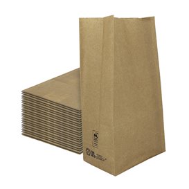 Papiertüten ohne Henkel Kraft 150g/m² 15+9x28cm (1.000 Stück)