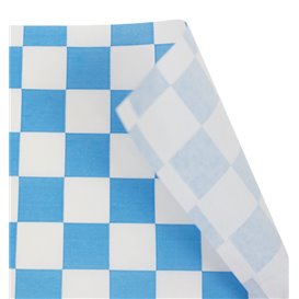 Fettdichtes Einwickelpapier “Vichy” Blau 20x24,5cm (1.000 Stück)