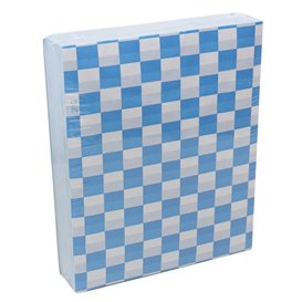 Fettdichtes Einwickelpapier “Vichy” Blau 20x24,5cm (1.000 Stück)