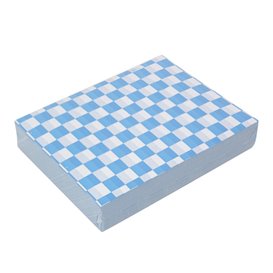 Fettdichtes Einwickelpapier “Vichy” Blau 20x24,5cm (1.000 Stück)