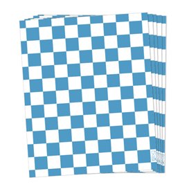 Fettdichtes Einwickelpapier “Vichy” Blau 20x24,5cm (1.000 Stück)