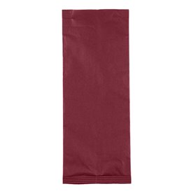 PapierBesteckumschlag mit Servietten Bordeaux 11x25cm (100 Stück)