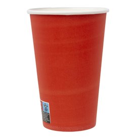 Pappbecher „Farben“ Rot 600ml Ø9,4cm (20 Stück)