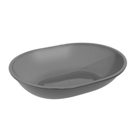 Wiederverwendbare Mehrwegschüssel PP Bio Grau „Revolve“ Oval 1000ml 22x17,4x5cm (144 Stück)