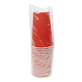 Pappbecher „Farben“ Rot 600ml Ø9,4cm (20 Stück)