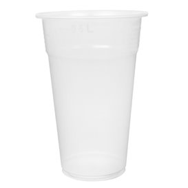 Wiederverwendbare Plastikbecher PP Transparent 550ml Ø9,0cm (75 Stück)