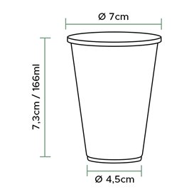 Wiederverwendbare Plastikbecher PP Weiß 166ml (100 Stück)