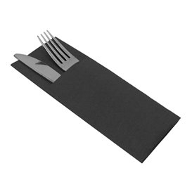 Besteckservietten 33x40cm Schwarz (60 Stück)