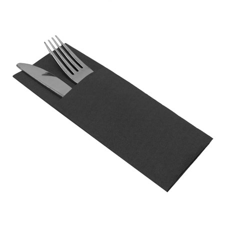 Besteckservietten 33x40cm Schwarz (600 Stück)