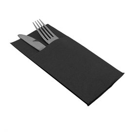 Besteckservietten 40x40cm Schwarz (30 Stück)