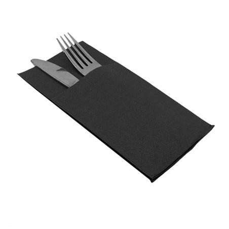 Besteckservietten 40x40cm Schwarz (30 Stück)