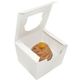Cupcake Box für 1 Cupcake 11x10x7,5cm weiß (20 Stück)