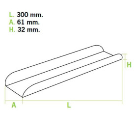 Tray für Baguette Kraft Verpackung 30x6,1x3,2cm (1.000 Einh.)