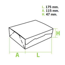 Gebäck-karton weiß 17,5x11,5x4,7cm (5 Einh.)