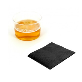 Papierservietten "Cocktail" schwarz 20x20cm (100 Einh.)