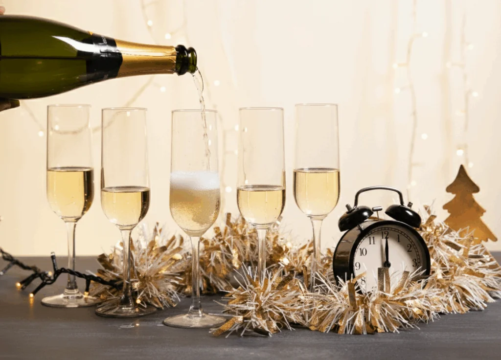 Personalisierte Cava-Gläser für einen einzigartigen Silvester-Toast.