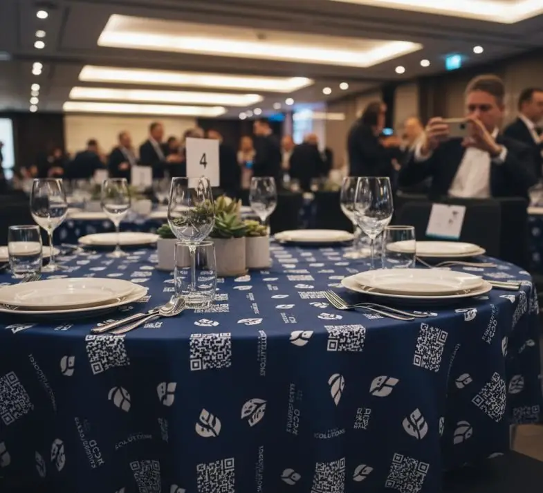 Personalisierte Tischdecken für Veranstaltungen